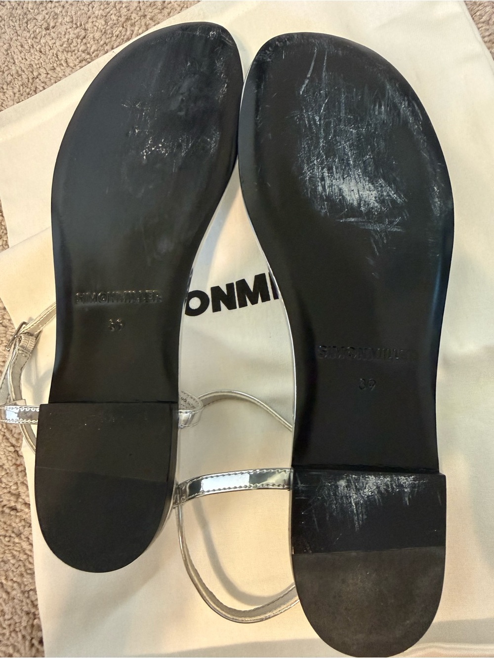 Simon Miller Silver Metallic Sandals Coastal - Picture 12 of 14